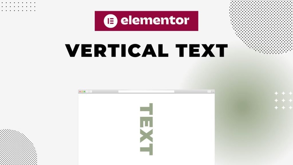 How to create vertical text using Elementor