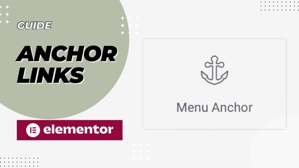 How to create anchor links with Elementor