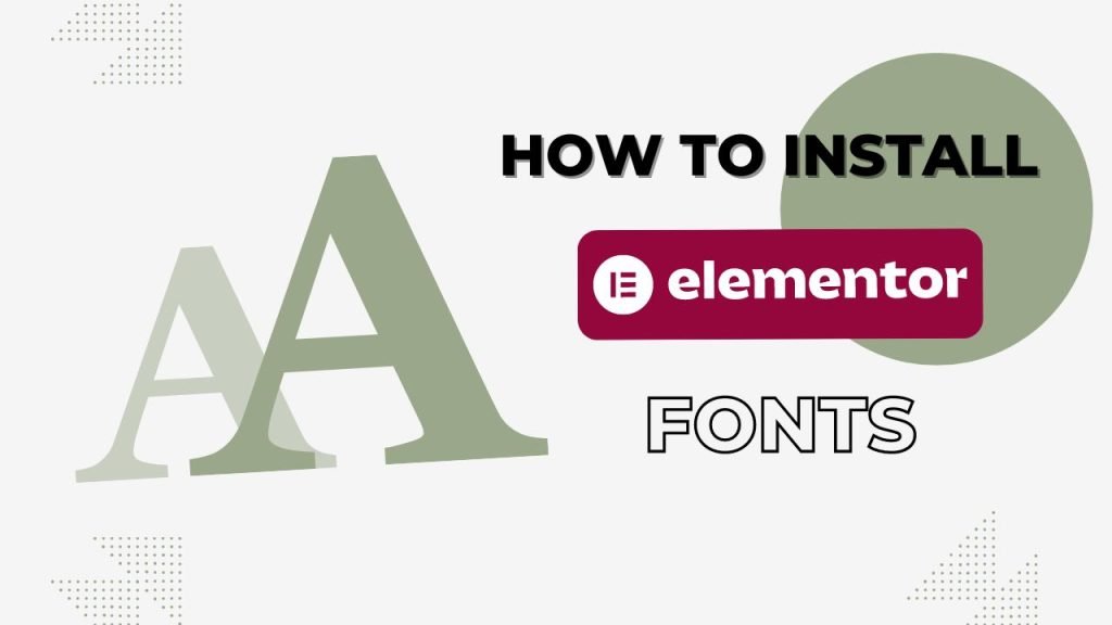 How to add fonts to Elementor