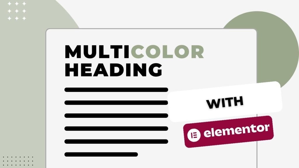 Multi-color heading with Elementor